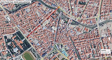 Eskişehir'de bu gece Şair Fuzuli Caddesi'nde çalışma yapılacak