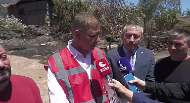 İzmir Büyükşehir Belediye Başkanı Tugay’dan Ödemiş'te yangından etkilenen kırsal mahallere ziyaret: