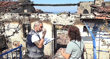 İzmir Büyükşehir Belediyesi saha ekipleri yangının yaralarını sarıyor
