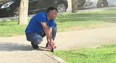 İzmir'de refüj ve parklara, az su tüketen iklim rejimine uyumlu bitkiler ekildi