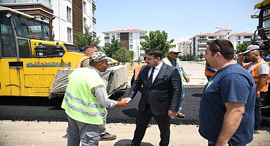 Kahramankazan Belediye Başkanı Çırpanoğlu, TOKİ bölgesinde devam eden asfalt çalışmalarını inceledi