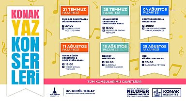 Konak'ta yaz konserleri başlıyor