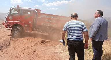 Manisa Büyükşehir Belediye Başkanı Dutlulu'dan yangın bölgelerinde inceleme 