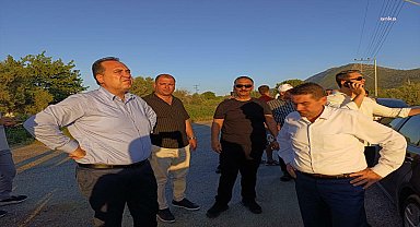 Manisa Büyükşehir Belediye Başkanı Dutlulu, yangın bölgesinde incelemelerde bulundu