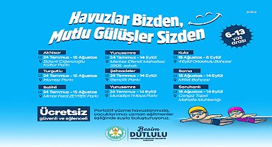 Manisa Büyükşehir Belediyesi'nin portatif havuzları çocuklarla buluşuyor