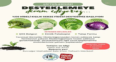 Milas'ta yüzde 50 hibeli kışlık sebze fidesi başvuruları başlıyor