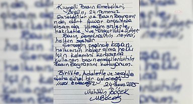Muhittin Böcek cezaevinden gazetecilerin Basın Bayramı'nı kutladı: