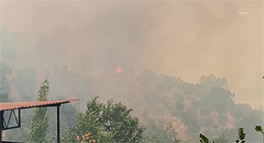 Ödemiş’te yangınla mücadele sürüyor