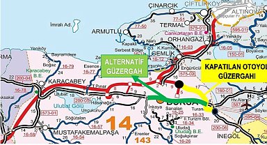 Orman yangınları nedeniyle Bursa ve Karabük'te bazı yollar trafiğe kapatıldı