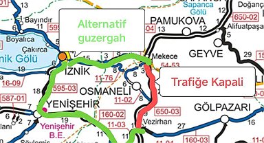 Sakarya-Bilecik yolu orman yangını nedeniyle trafiğe kapatıldı