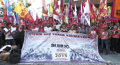 Suruç Katliamında yaşamını yitirenler katliamın 10'uncu yılında İzmir’de anıldı