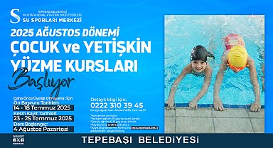 Tepebaşı Belediyesi’nin ağustos dönemi yüzme kurslarına başvurular yarın başlıyor