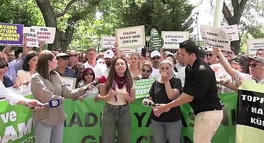 Zeytinliklerin madene açılmasına karşı TBMM önünde eylem: Yasa geçerse gidecek yurdumuz kalmayacak