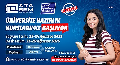 Antalya Büyükşehir Belediyesi'nin YKS hazırlık kursuna kayıtlar başladı