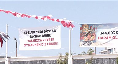 Aydın’da “Millet İradesine Sahip Çıkıyor” miting meydanında Özlem Çerçioğlu'na tepki pankartları: “Borsada ismim Jantsa, aklım fikrim sarayda”
