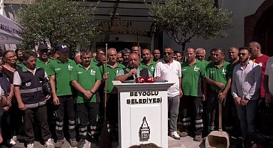 Beyoğlu Belediyesi temizlik işçilerinden Başkan Güney’e destek: “Onunla birlikte insan olduğumuzu hatırladık