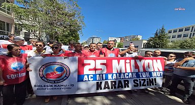 Birleşik Kamu-İş'in Cumhurbaşkanlığı'na yürüyüşüne polis izin vermedi