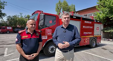 Burdur Belediye Başkanı Ercengiz, TBB’den hibe edilen itfaiye aracını inceledi