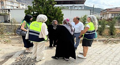 Bursa Büyükşehir Belediyesi'nden yangın bölgelerine yerinde destek 
