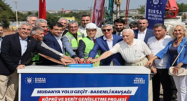 Bursa Büyükşehir Belediyesi, Sanayi Caddesi ile Nilüfer Bademli Kavşağı arasındaki trafik sorununu kalıcı olarak çözüyor