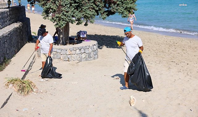 Çeşme Belediyesi'nden 19 plajda 7/24 temizlik hizmeti