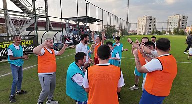 Erzurum Palandöken eteklerinde özel futbol maçı