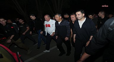 Giresun Belediye Başkanı Köse, Özgür Özel ile birlikte Zafer Yürüyüşü’nde