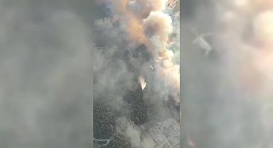 İzmir Buca'daki yangına müdahale sürüyor