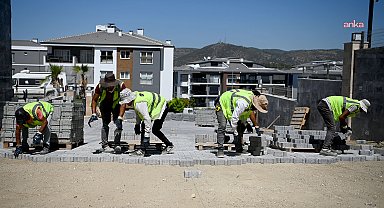 Kuşadası Belediyesi, ilçe genelinde üstyapı yatırımlarına devam ediyor