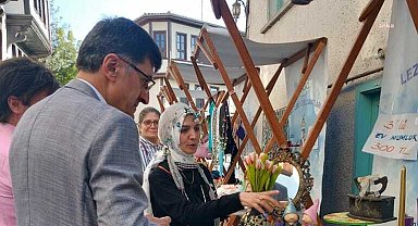 Kütahya Belediye Başkanı Kahveci, Germiyan Sokak'ta üreticilerle buluştu
