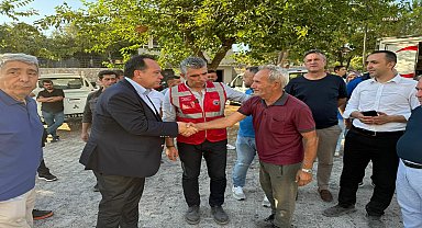 Manisa Büyükşehir Belediye Başkanı Dutlulu, Soma'da yangın çıkmasının ardından bölgede incelemelerde bulundu