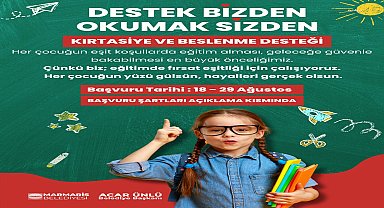 Marmaris Belediyesi'nden öğrencilere kırtasiye ve beslenme desteği