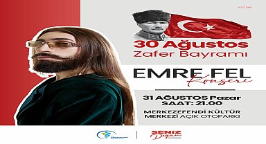 Merkezefendi’de sanatçı Emre Fel ile 30 Ağustos Zafer Bayramı coşkusu 