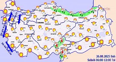 Meteoroloji’den sağanak yağış uyarısı