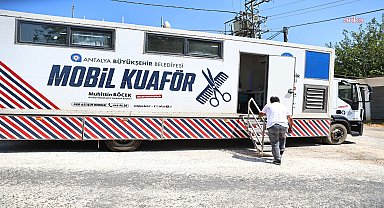 Mobil Kuaför TIR'ı Antalya’nın yaylalarında