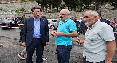 Ortahisar Belediye Başkanı Kaya'dan iş yeri yanan esnafa 'geçmiş olsun' ziyareti