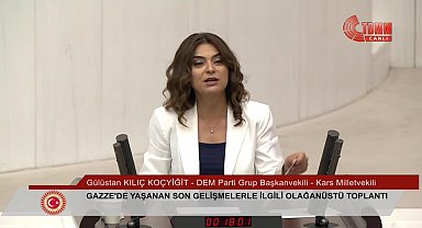 TBMM Genel Kurulu Gazze için olağanüstü toplandı... Kılıç Koçyiğit: Ankara, İsrail Devleti'nin her türlü askeri saldırganlığını besleyecek askeri ve ticari faaliyetleri derhal sonlandırmalıdır