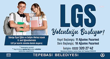 Tepebaşı Belediyesi'nden LGS'ye hazırlanan öğrencilere destek