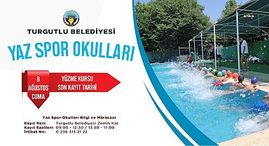 Turgutlu Belediyesi'nin yüzme kursuna son kayıt 8 Ağustos'ta