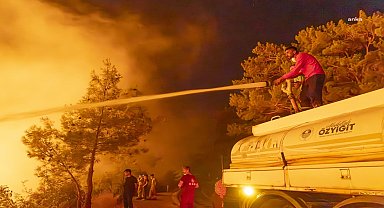 Yenişehir Belediyesi, Silifke’de yangın söndürme çalışmalarına destek verdi