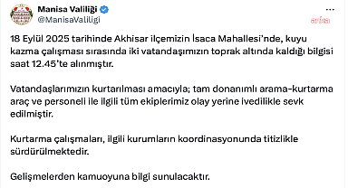 Akhisar’da kuyu kazısı sırasında iki kişi toprak altında kaldı