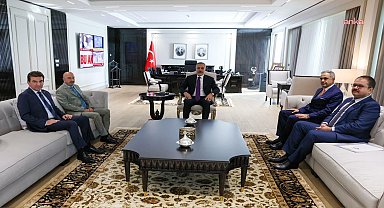 Bakan Fidan, OYAK Yönetim Kurulu Başkanı Aksakallı ve Genel Müdür Yalçıntaş ile bir araya geldi