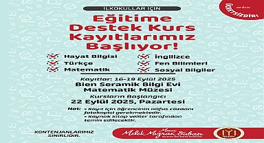 Bilecik Belediyesi'nin Eğitime Destek Kursları için kayıtlar başladı 