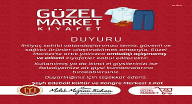 Bilecik'te Güzel Market'e açılmayan ve etiketli giysiler bırakılabilecek