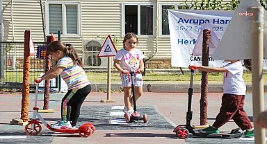 Çankayalı çocuklar, Avrupa Hareketlilik Haftası’nda hareketli yaşama dikkati çekti