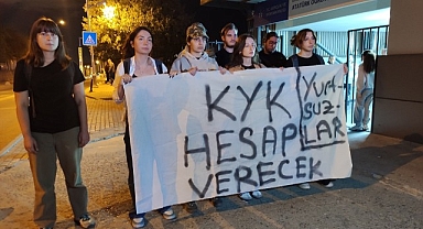 Cevizlibağ KYK yurdunda öğrencilerin eşyaları zarar gördü ve yurt önünde eylem yapıldı