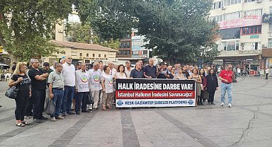 CHP İstanbul İl Başkanlığı yönetiminin görevden uzaklaştırılması Gaziantep'te protesto edildi