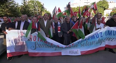 Çorum’da Sumud Filosu'na destek yürüyüşü