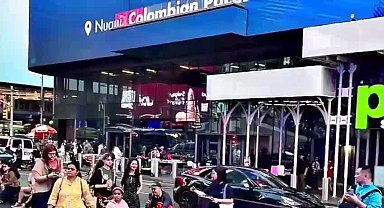 Cumhurbaşkanı Erdoğan'a, ABD ziyareti sırasında dijital reklam panosundan 