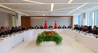 Cumhurbaşkanı Erdoğan, Türkiye-ABD İş Konseyi Başkanı Ulukaya ve ABD'li üst düzey şirket yöneticileriyle görüştü